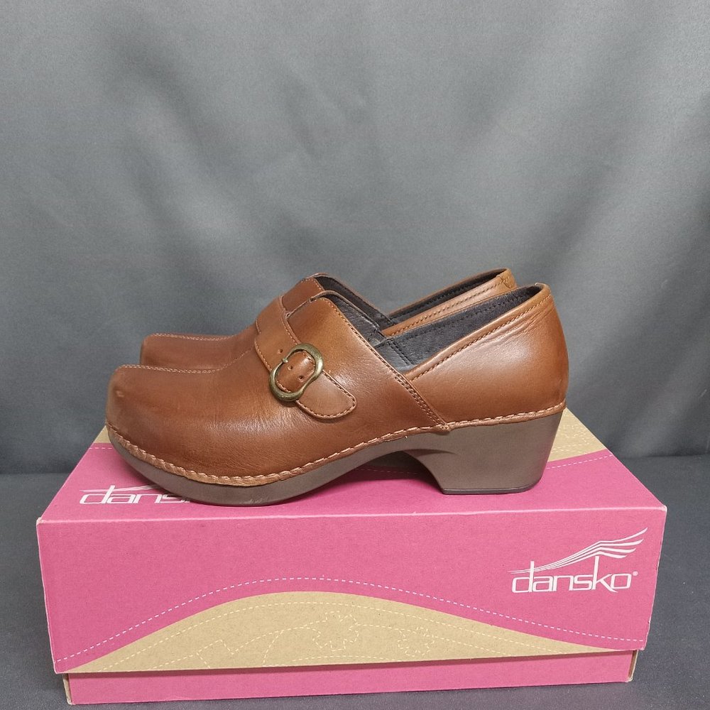 Dansko Tamara Burnished Full Grain Cognac Size 39